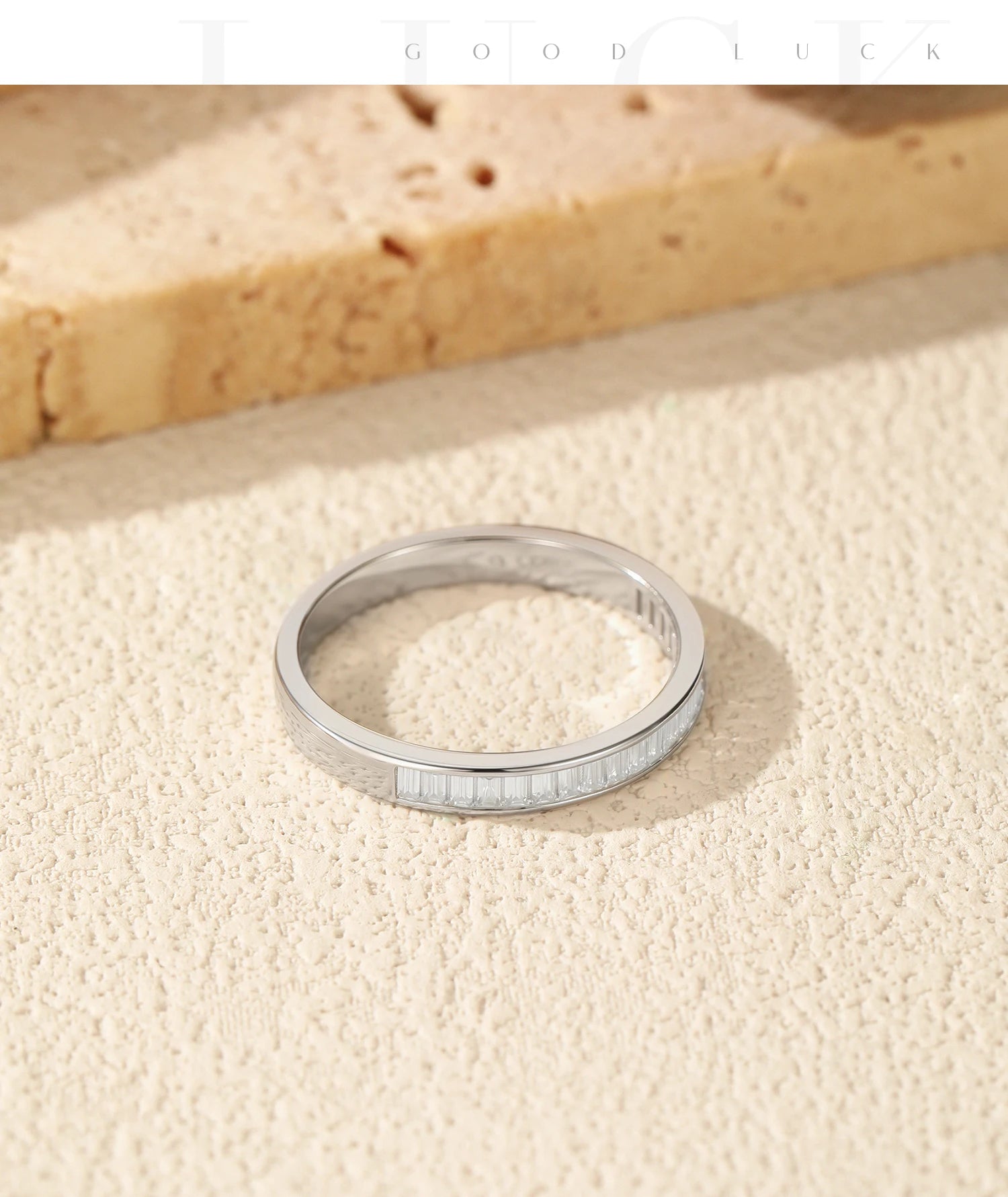 Moissanit Rechteckring Silber