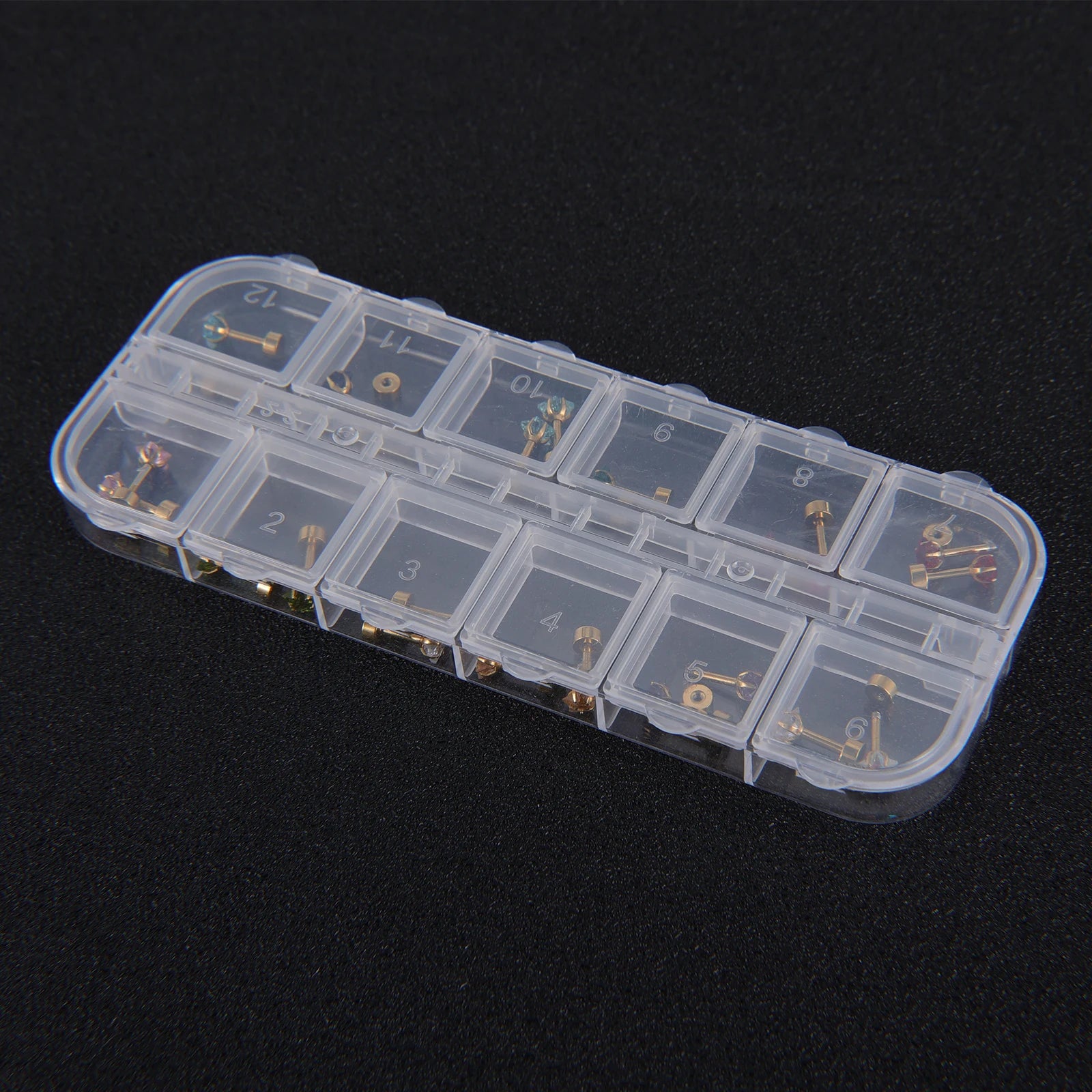 12-teiliges Ohrstecker-Set aus chirurgischem Edelstahl mit Knorpel-Helix-Ohrstecker, flache Rückseite, Schraubstern-CZ-Brithstone-Ohrringe für Frauen und Mädchen