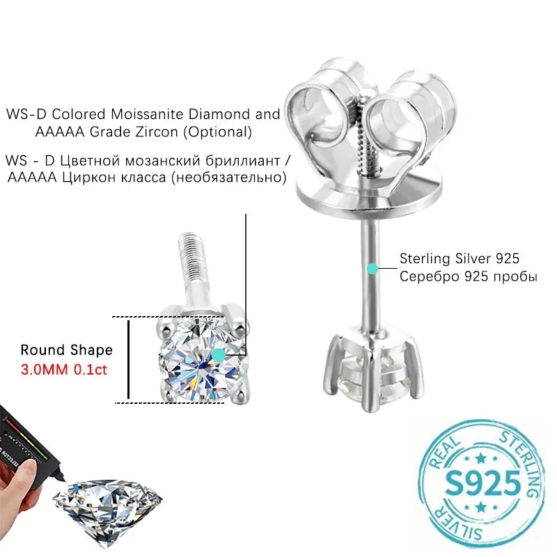 Moissanit Ohrstecker Damen