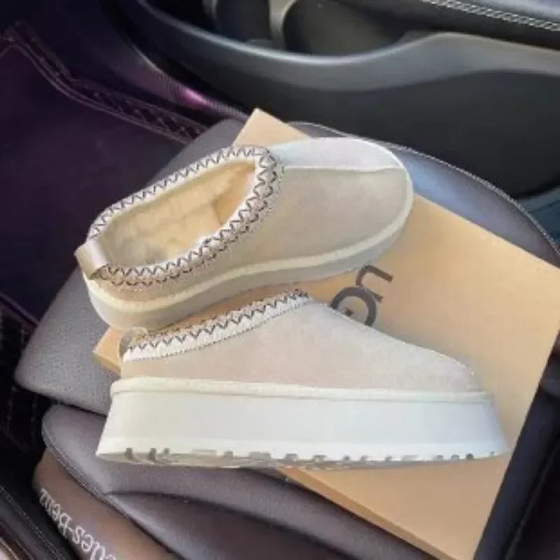 Damen Winter-Fell-Hausschuhe