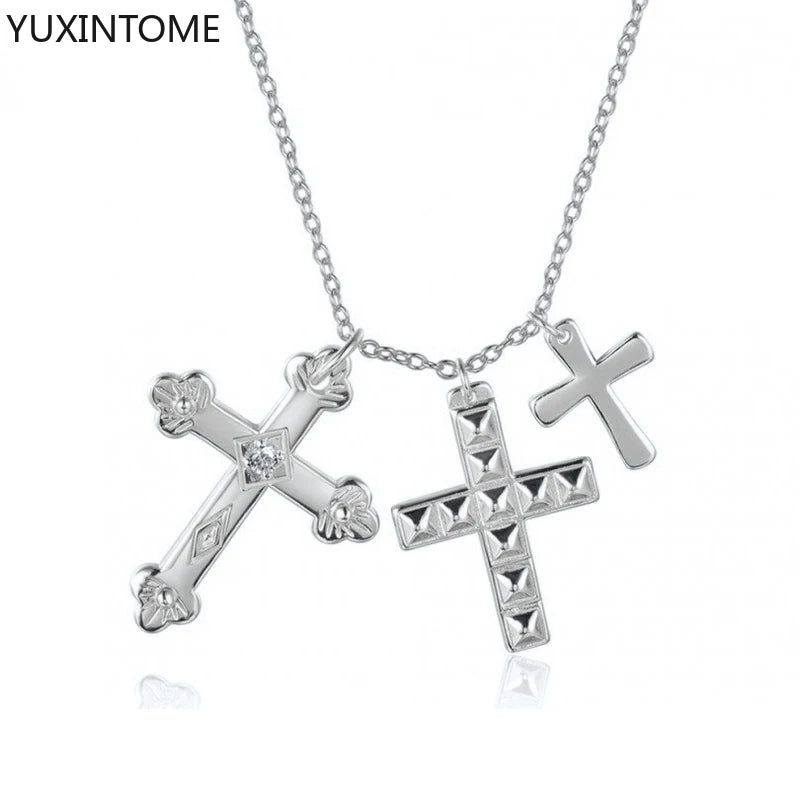 925 Sterling Silber Kette Sonne Anhänger Halskette