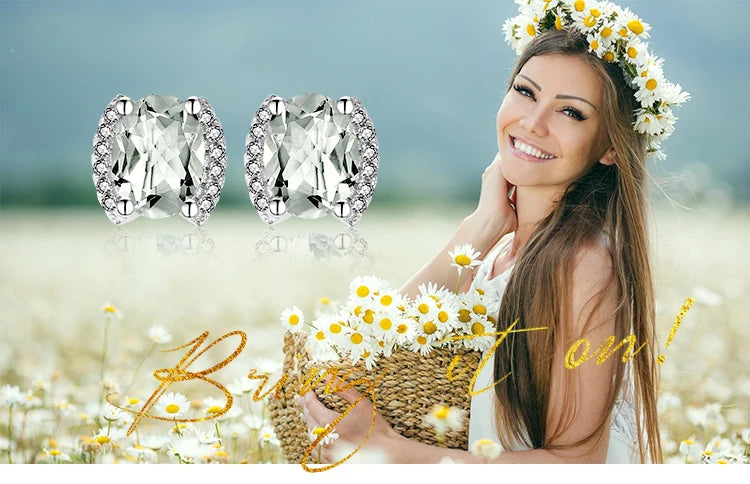 JewelryPalace Echtem 2,3 ct Oval Grün Amethyst 925 Sterling Silber Stud Ohrringe für Frauen Erklärung Edelstein Feine Schmuck