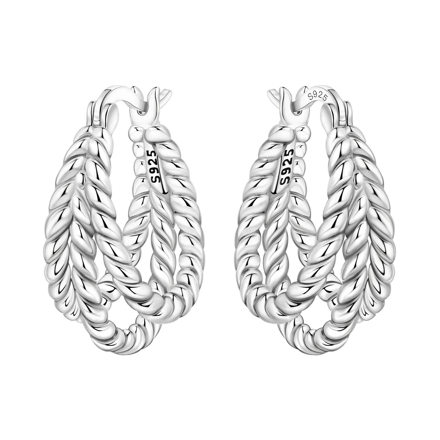 Heißer Verkauf 925 Sterling Silber Klassische Multi Ring Ohrringe Serie Tropfen Ohrringe Für Frauen Party Feines Geschenk Elegante Geburtstag Schmuck