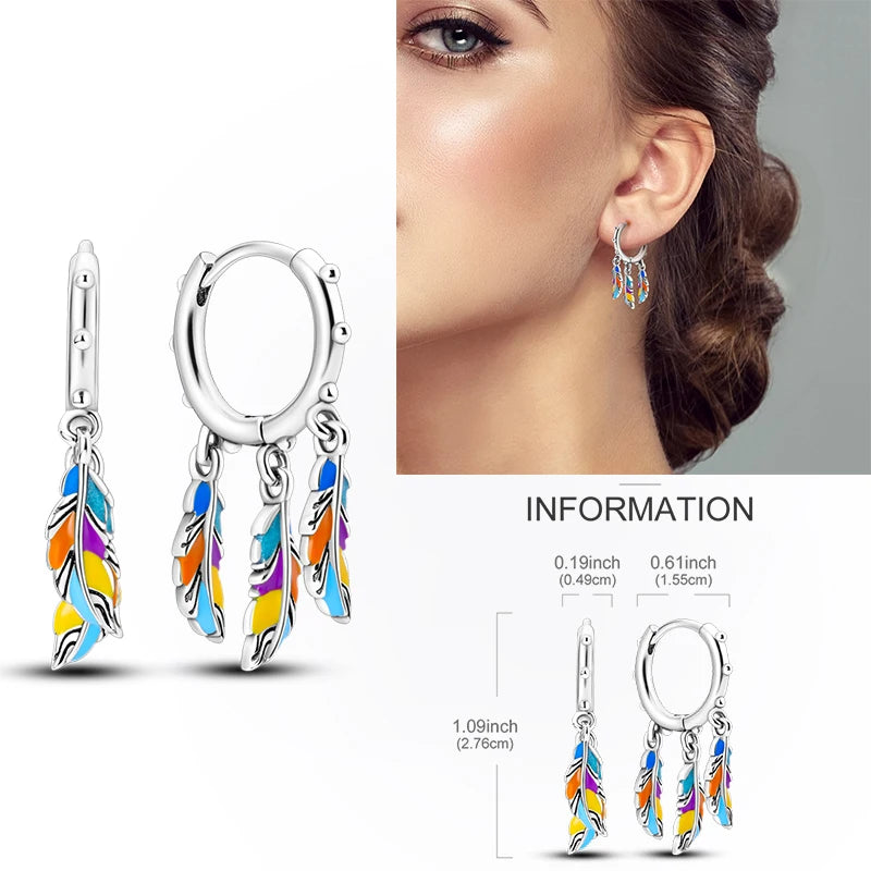 Creolen aus 925er-Sterlingsilber, Mond, Sonne, Original-Ohrring, Anhänger, Zirkon, Herzform, Stern-Ohrring, für Frauen und Mädchen, zur Herstellung von Schmuck