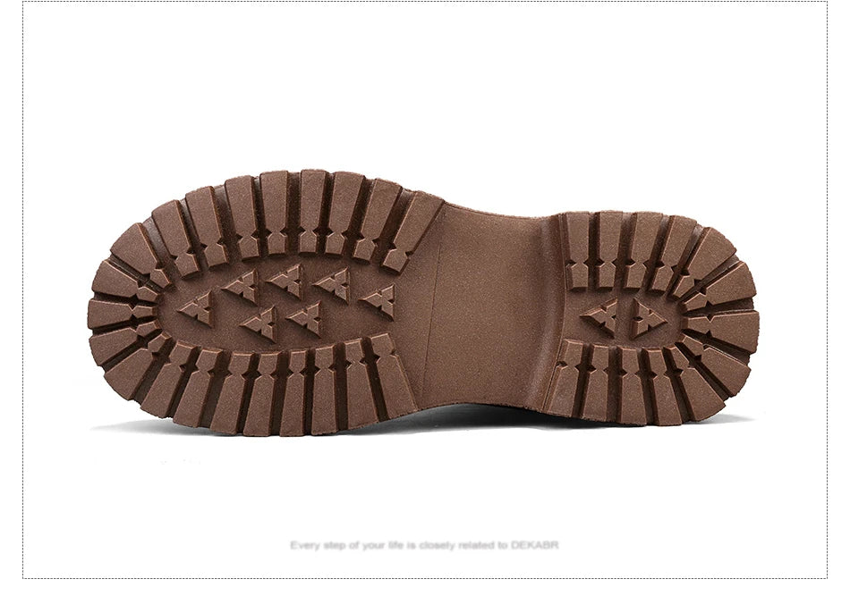 Herren Schneestiefel – Rindsleder, Dicker Plüsch Wasserdicht, Rutschfest