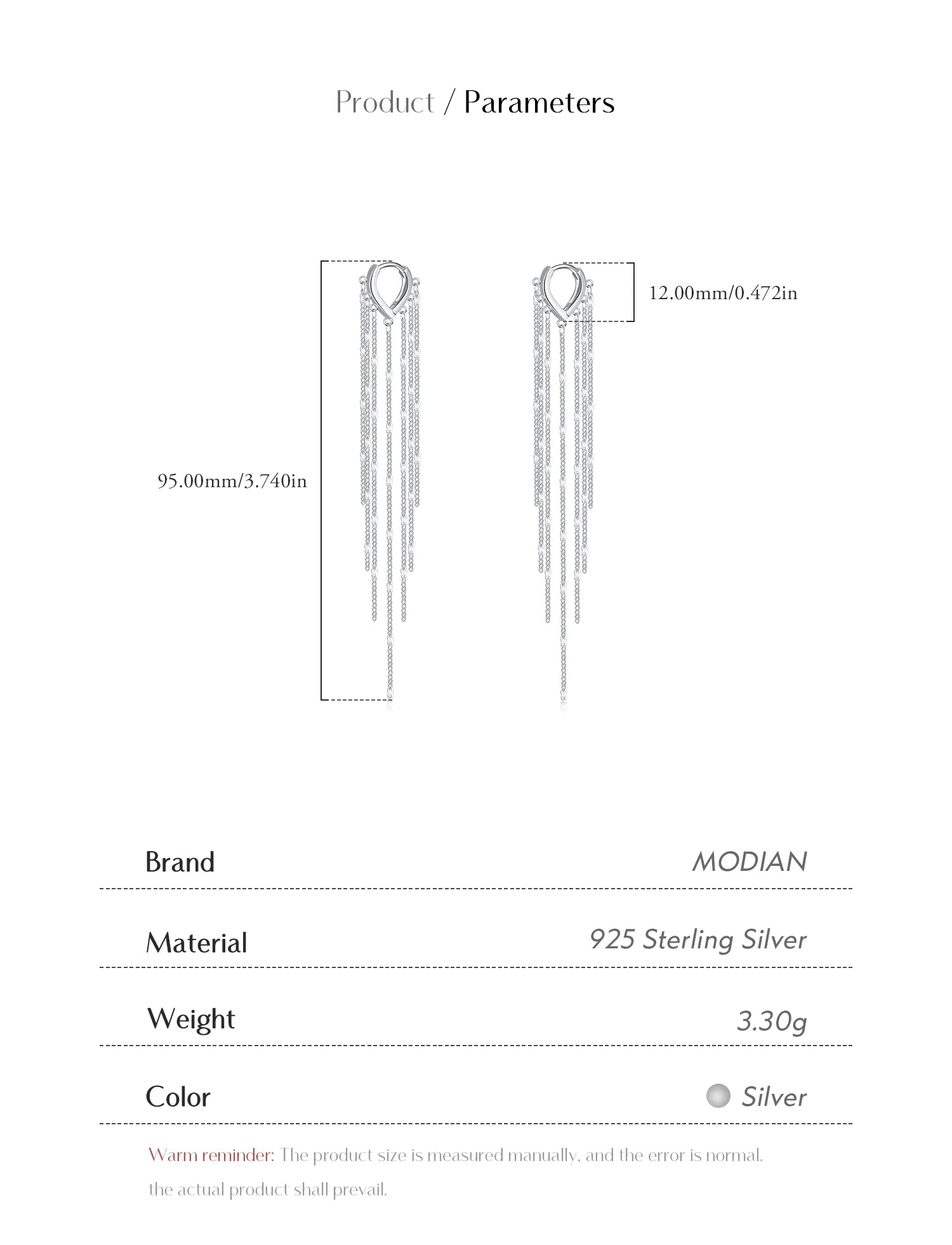 MODIAN Creolen aus 925er-Sterlingsilber, funkelnde lange Quaste, trendige Party-Luxus-Schnalle-Ohrringe für Frauen, edler Schmuck, Geschenke