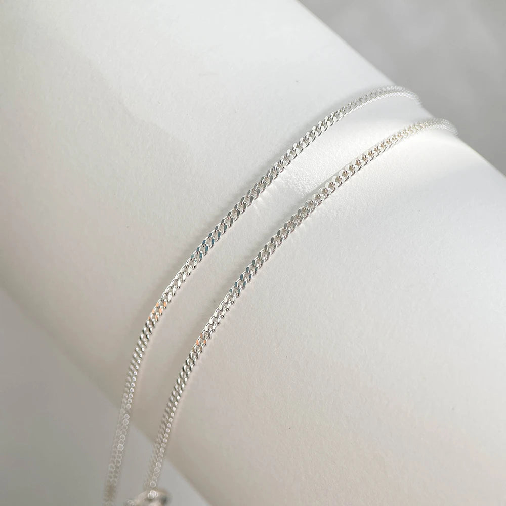 45 cm-60 cm 1,4mm Dünne 925 Sterling Silber Gelb Gold Farbe Panzerkette Choker Halskette Frauen Mädchen schmuck Kolye Collares Collier