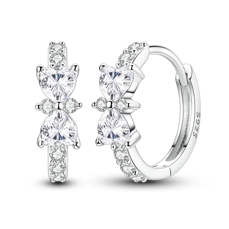 2025 neue 925 Sterling Silber Ohrringe Einfache Bogen Erdbeere Schmetterling Creolen für Hochzeit Party Frauen Schmuck Mädchen