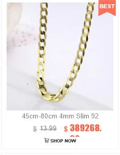 35–90 cm 1 mm 925 Sterling Silber Gold Farbe Fuchsschwanz Chopin Kette Halskette Frauen Mädchen Italien Schmuck Kolye Collane Collier Ketting