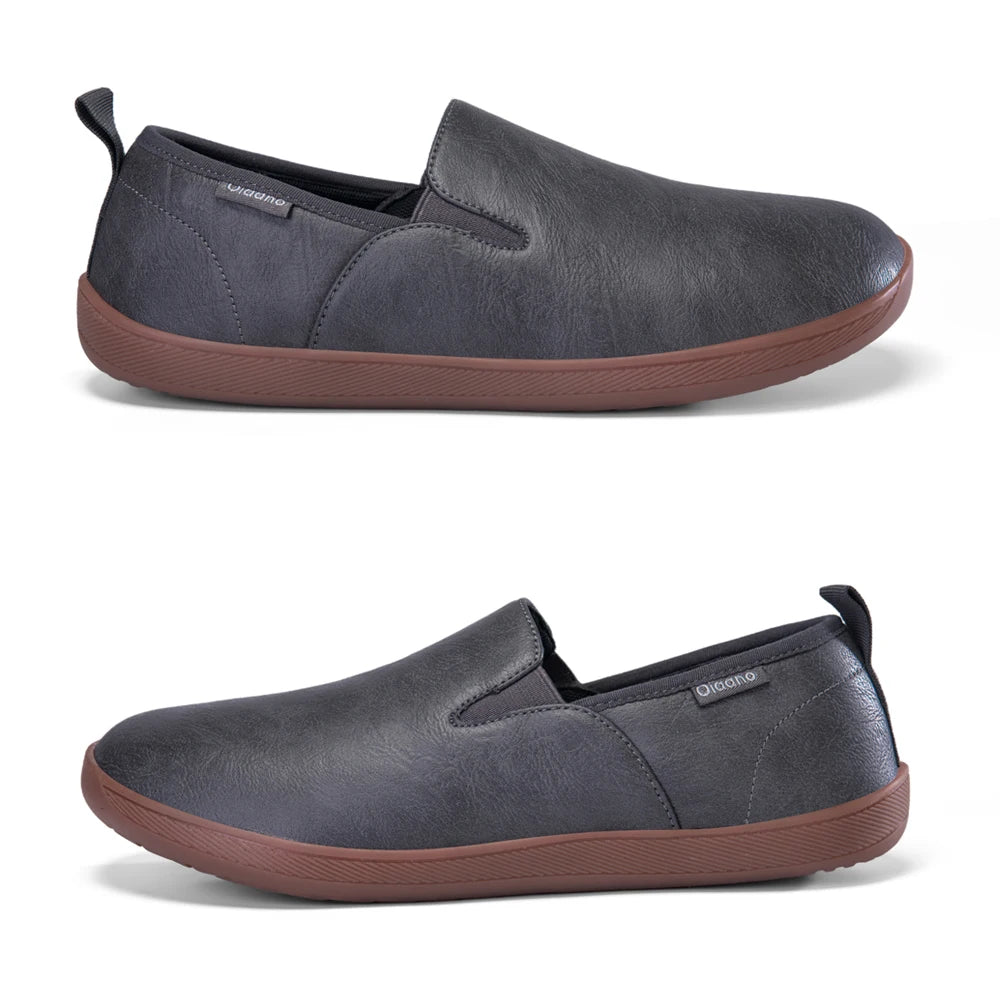 Herren Lederschuhe – Breite Zehenpartie Slip-On
