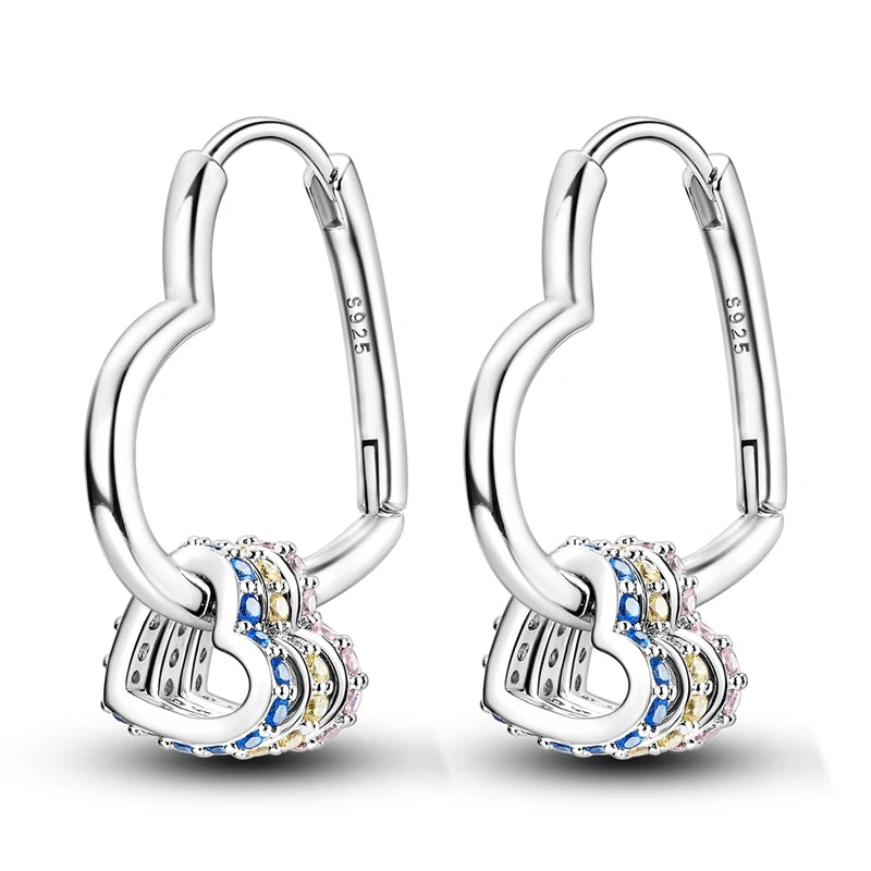 Heißer Verkauf 925 Sterling Silber Klassische Multi Ring Ohrringe Serie Tropfen Ohrringe Für Frauen Party Feines Geschenk Elegante Geburtstag Schmuck