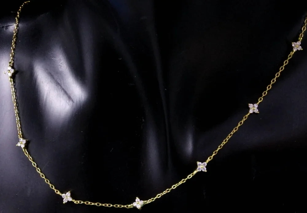 Adjutant 925 Sterling Silber Stapel Choker Kette Frauen zierliche Blume Zirkon Halskette Geometrie koreanischen Schlüsselbein Hals Schmuck Geschenke