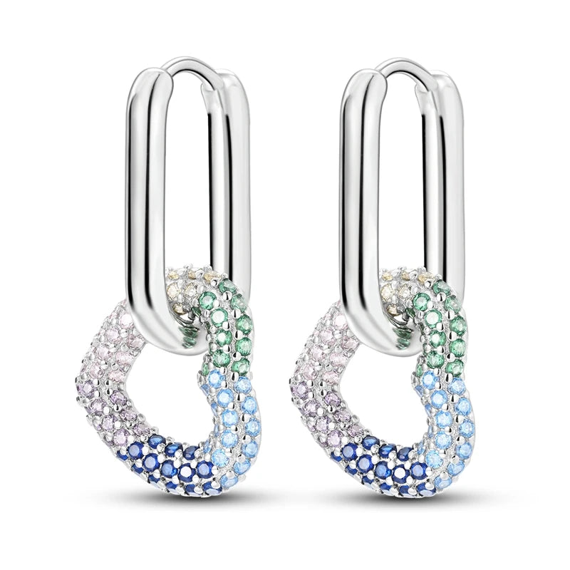 2025 neue 925 Sterling Silber Creolen Blumen Zirkon Tropfen Ohrringe Stud Für Frau Feine Geburtstag Hochzeit Schmuck Geschenke