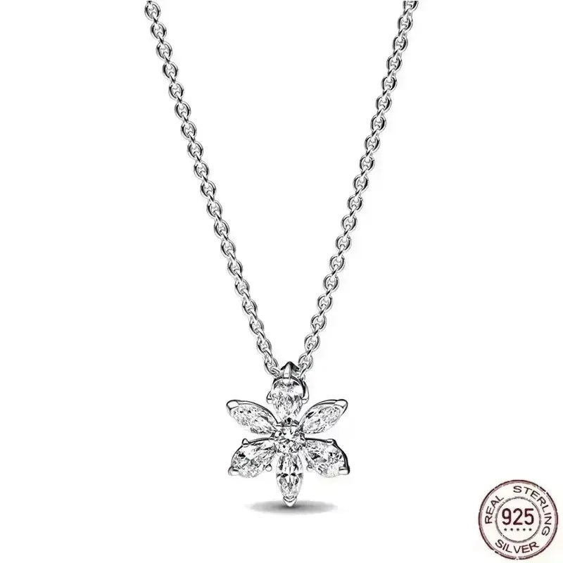 Heißer Verkauf 925er Sterlingsilber klassische quadratische herzförmige Schleife Halskette exquisite Luxus Damen Charm Schmuck Festival Geschenke
