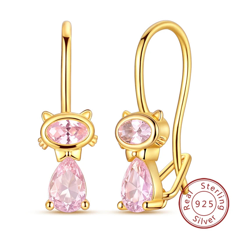 Neue Creolen aus 925er-Sterlingsilber, Gold, Gold, funkelnde Sonne, Mond, Stern, Ohrringe, Ohrstecker, Tropfen für Frauen, Mädchen, Party, edler Schmuck, Geschenk