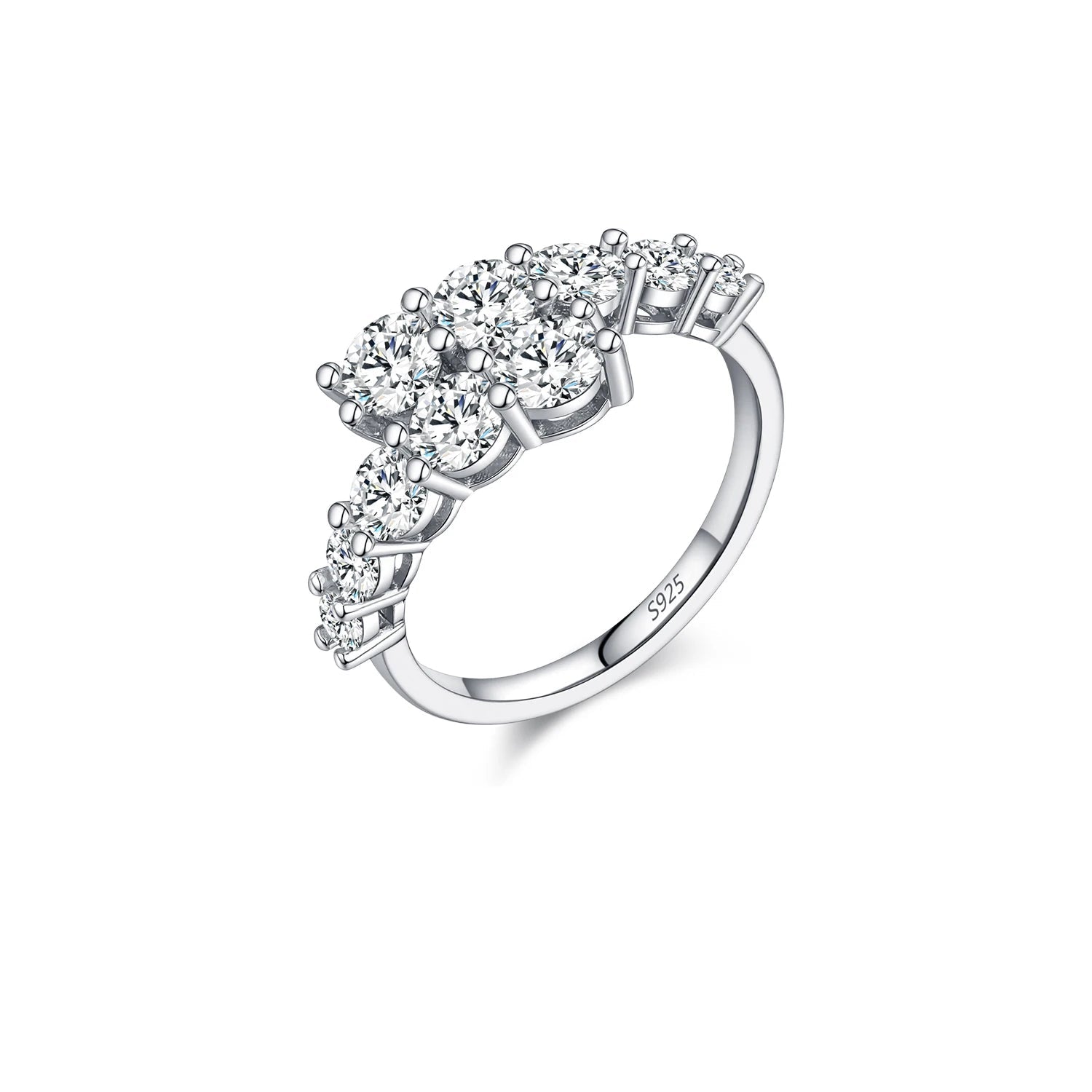 Moissanit Eternity Ring aus 925er Sterlingsilber
