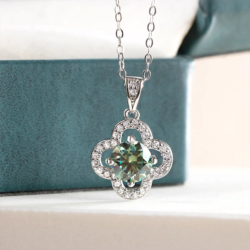 Joyce Kelly 925 Sterling Silber Moissanit Anhänger