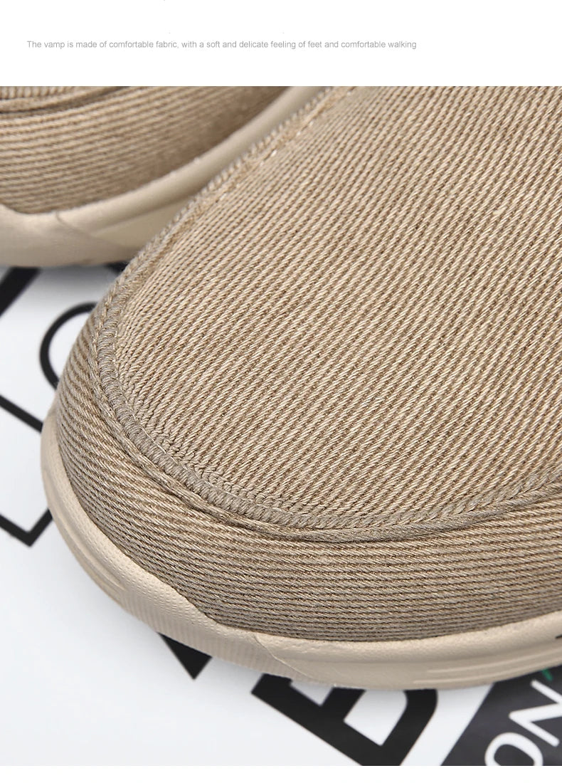 Herren Leinwand Loafers