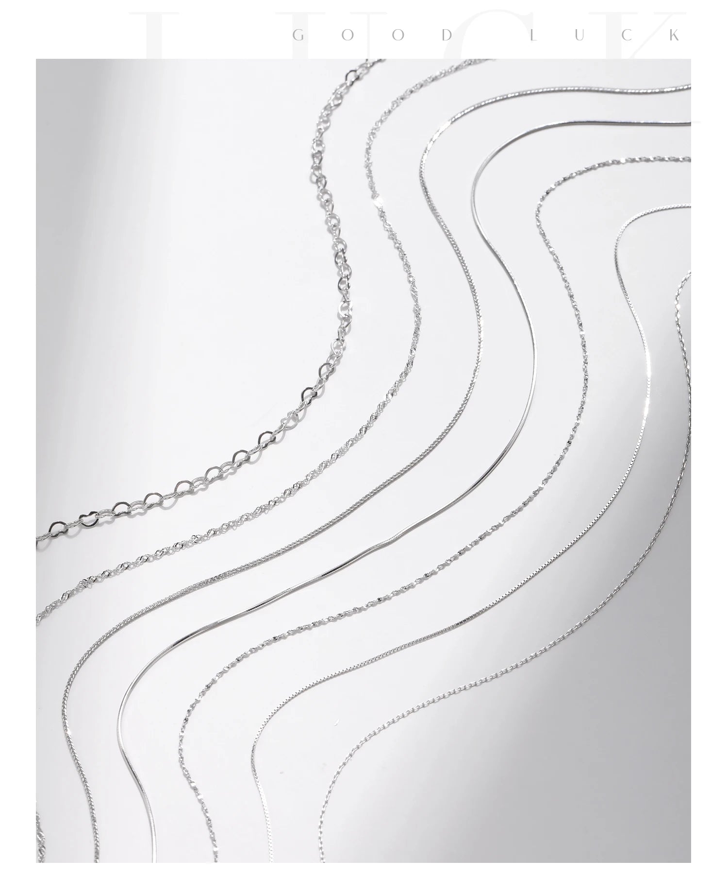 Modian 7 Stil klassische Basic-Kette 925 Sterling Silber Karabinerverschluss verstellbar 40 + 5 cm Halskette edler Schmuck für Frauen schönes Geschenk