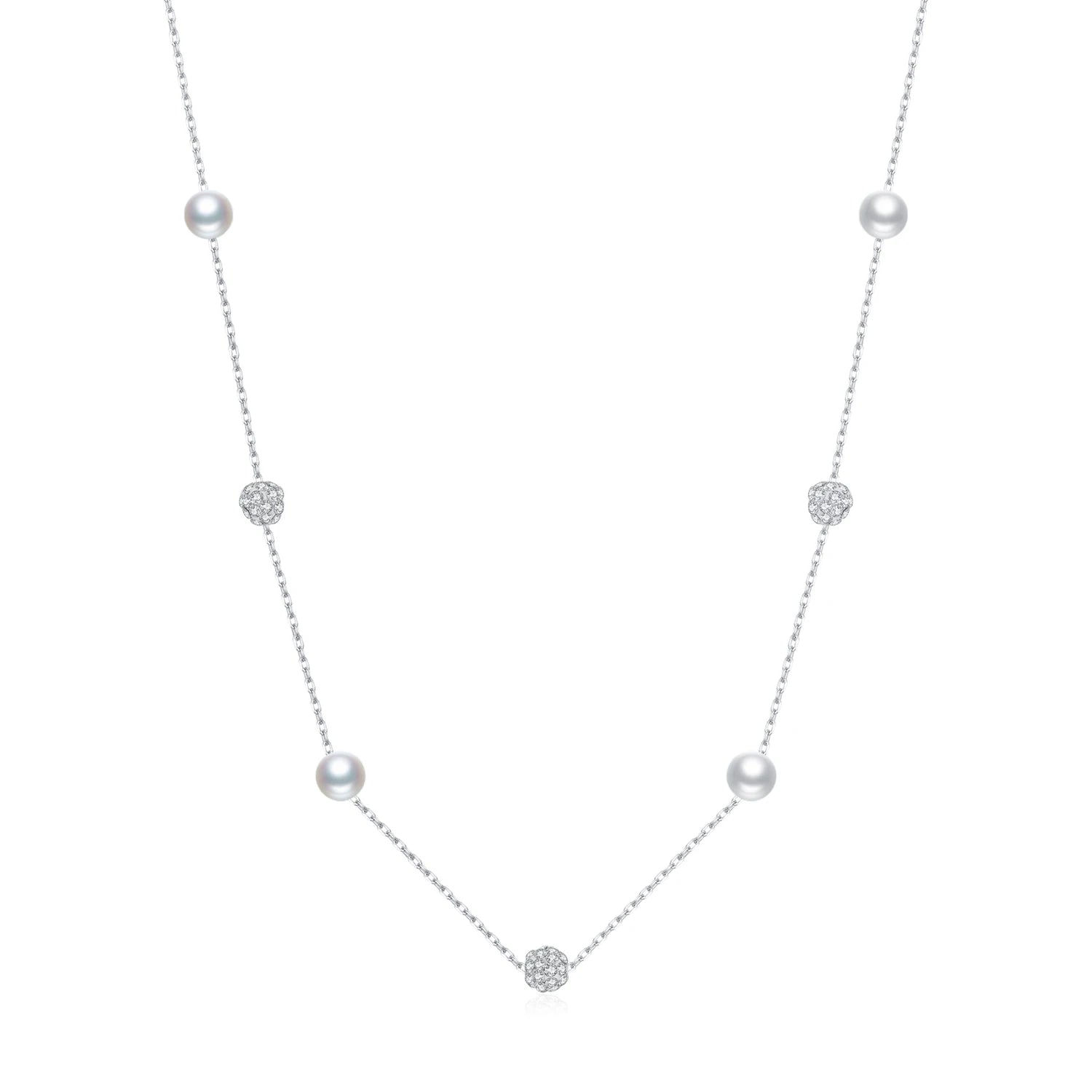 Modian Sterling Silber Zirkon Perlen & Perlenkette Halsketten Anhänger für Frauen edlen Schmuck Valentinstag Geschenke