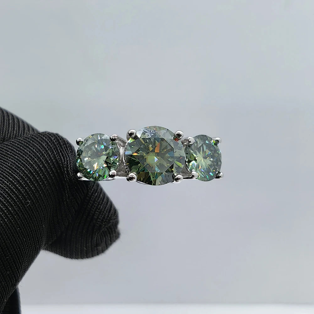 Moissanit Verlobungsring Silber