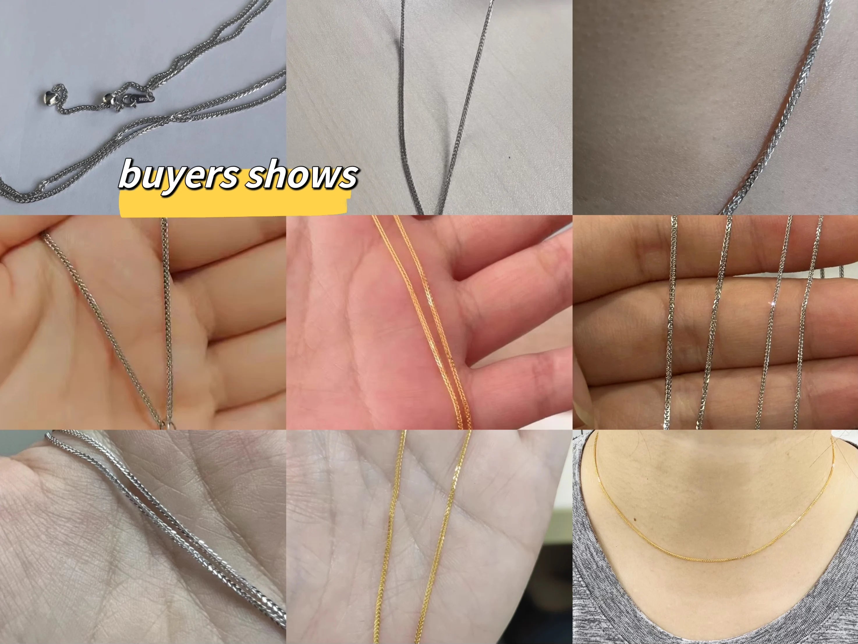 ORSA JEWELS Chopin-Kette aus echtem 925er-Sterlingsilber, minimalistischer Stil, 925-Chopin-Kette, 40–60 cm, SC53