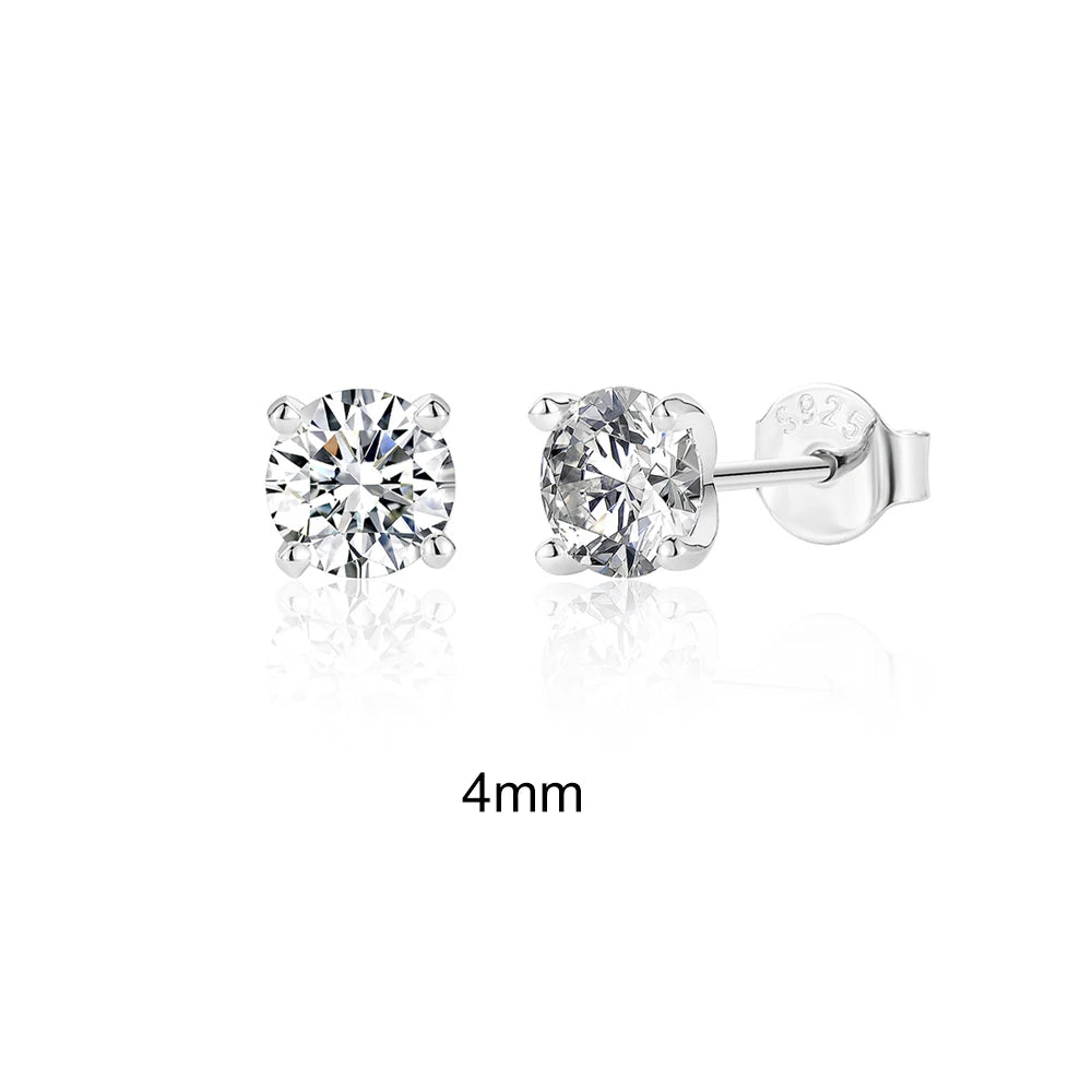 CANNER 0,5-1,2 Karat D Farbe Moissanit Ohrstecker Ohrringe für Frauen 925 Sterling Silber Funkelnder Piercing Ohrring Edlen Schmuck