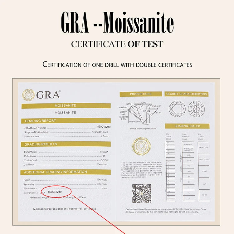 Bamoer 1 Karat Moissan ite Anhänger Halskette für Frauen hochwertige Sterling Silber Hochzeits feier Braut edlen Schmuck 3 Farben