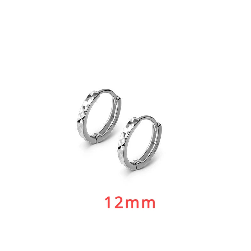 INZATT Echt 925 Sterling Silber 10/12/14 MM 18 K Runde Huggies Creolen Für Frauen Klassische feine Schmuck 2024 Trendy Sommer