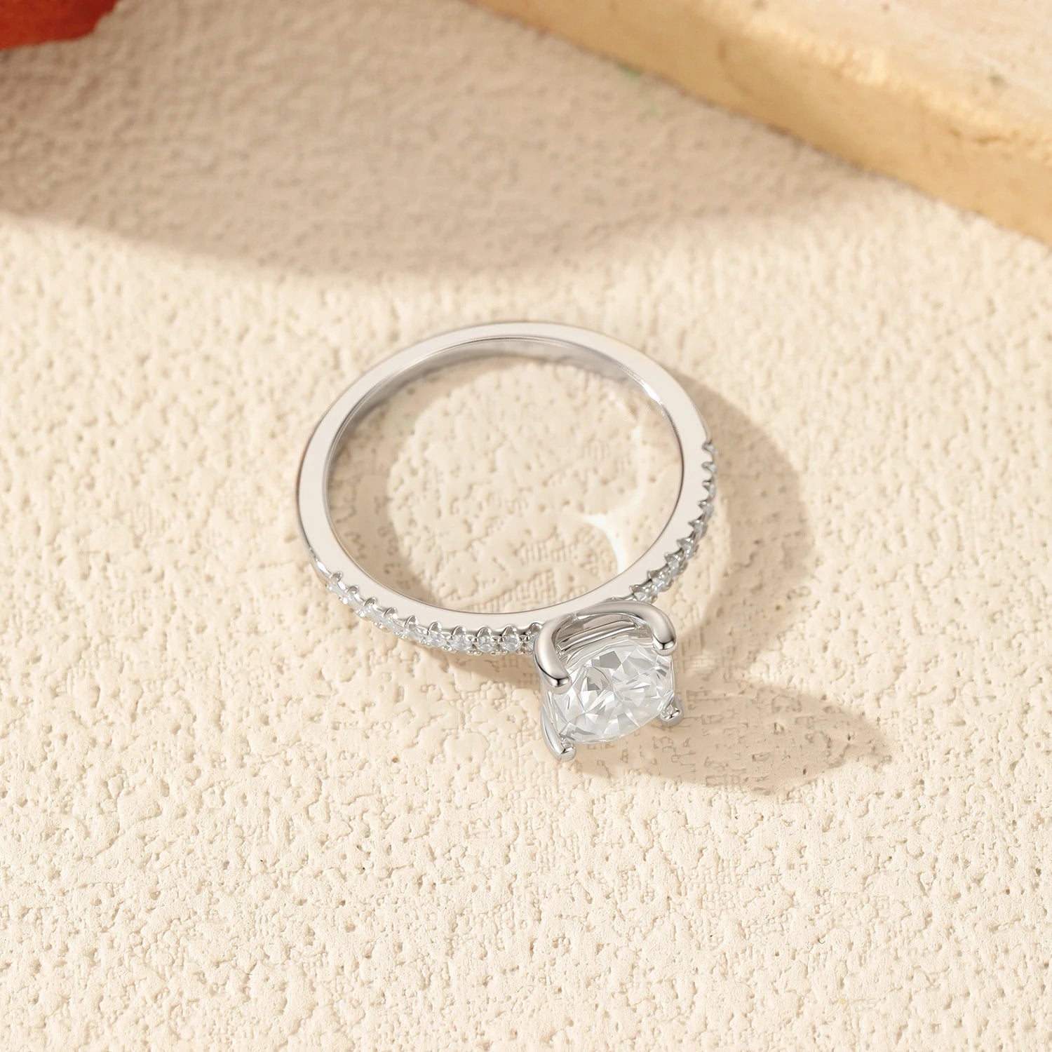 Eleganter S925 Moissanit-Ring