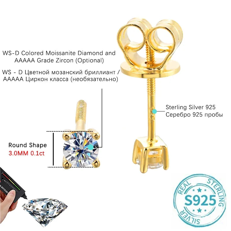 Moissanit Ohrstecker Damen