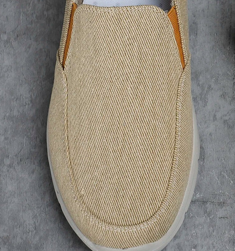 Herren Leinwand Loafers