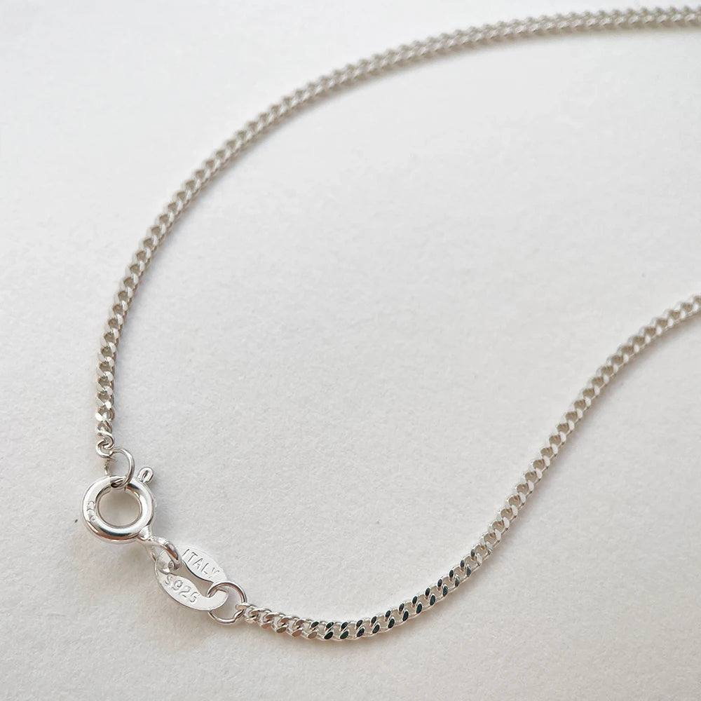 45 cm-60 cm 1,4mm Dünne 925 Sterling Silber Gelb Gold Farbe Panzerkette Choker Halskette Frauen Mädchen schmuck Kolye Collares Collier