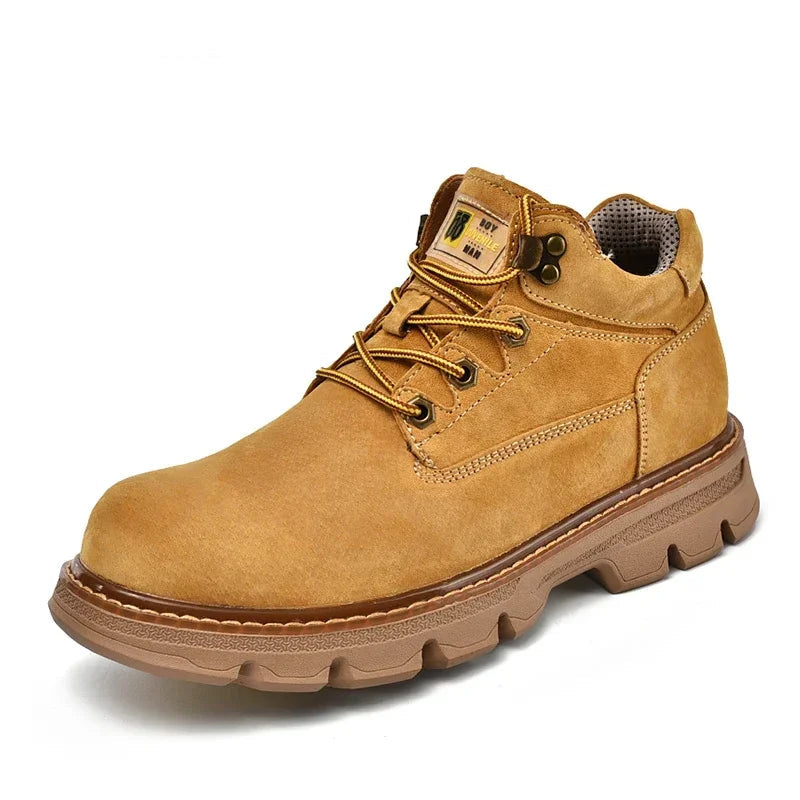 Herren Stiefel Echtleder – Weiche Sohle Komfortable Casual Stiefeletten