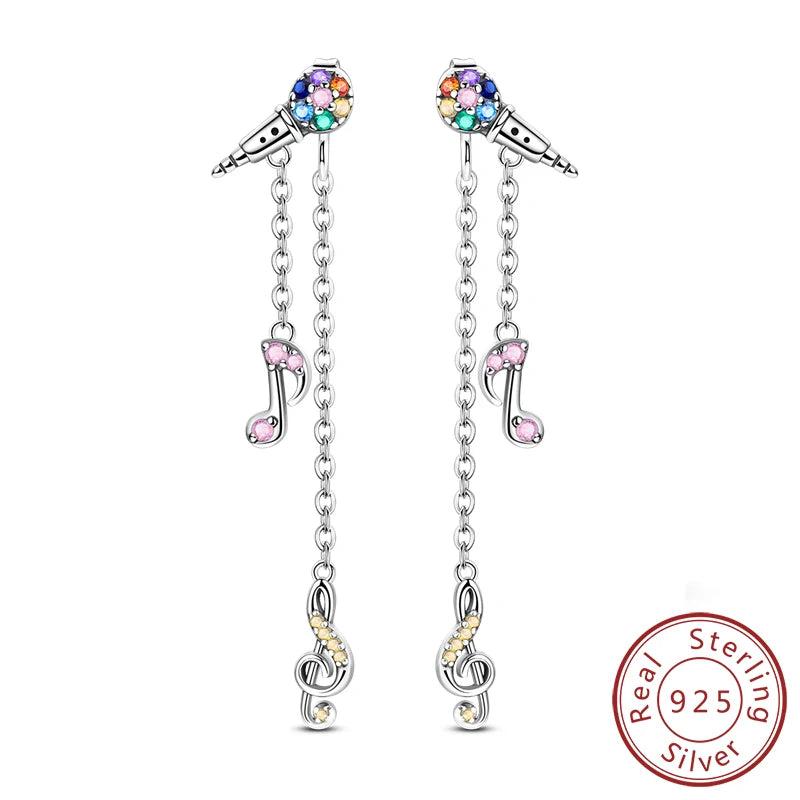 Creolen Neue Original 925 Sterling Silber Süße Herz Bogen Runde Zirkon Ohrstecker Für Frauen Mädchen Edlen Schmuck