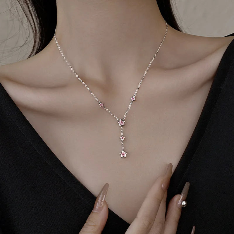 Halskette aus 925er-Sterlingsilber, schwarze Perlen, quadratisch, unregelmäßig, Punk, geometrisch, für Frauen und Mädchen, Schmuck, Geschenk, Dropshipping, Großhandel