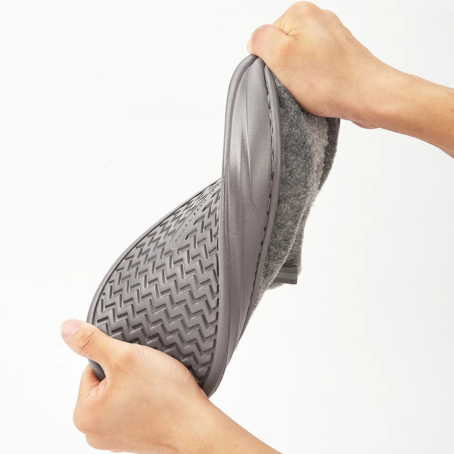 Warme Herren-Filzhausschuhe Memory-Foam