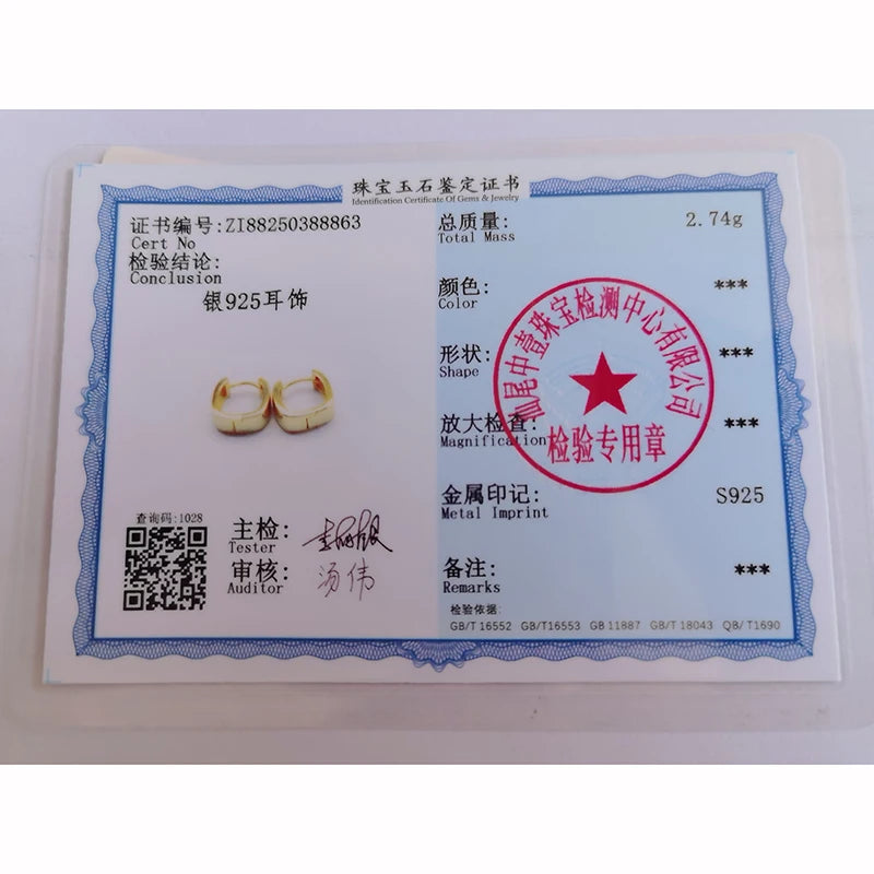 INZATT Echt 925 Sterling Silber 18K Geometrische Runde Hoop Ohrringe Für Mode Frauen Klassischen Feinen Schmuck Minimalistischen Zubehör