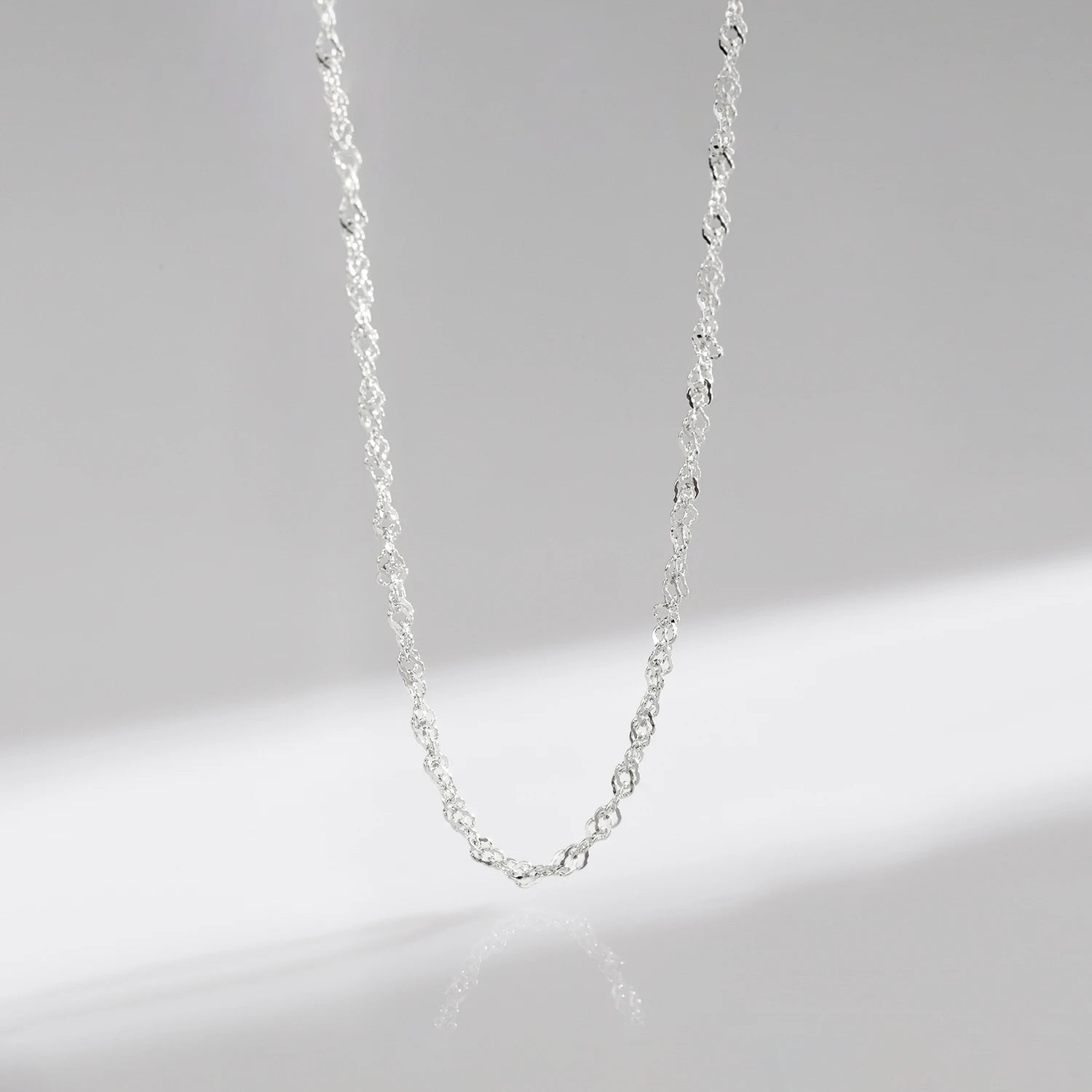 Modian 7 Stil klassische Basic-Kette 925 Sterling Silber Karabinerverschluss verstellbar 40 + 5 cm Halskette edler Schmuck für Frauen schönes Geschenk