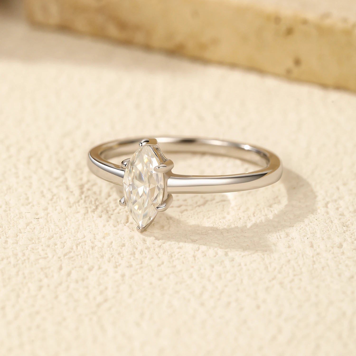 Moissanit D-Farb Ring Silber