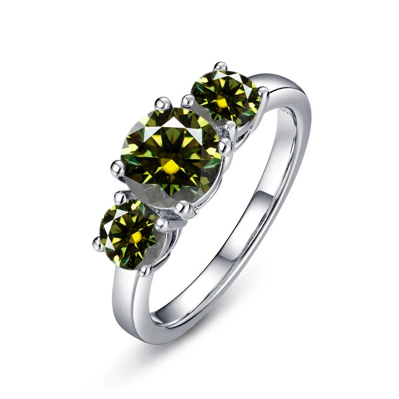 Moissanit Verlobungsring Silber