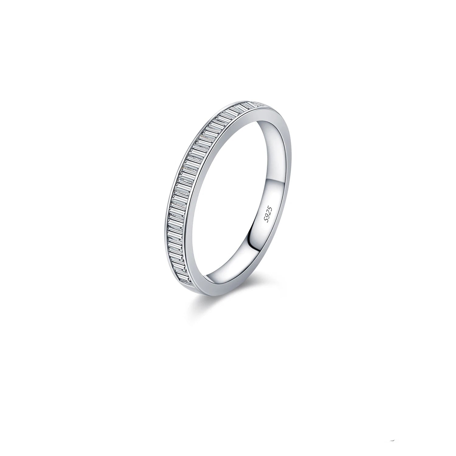 Moissanit Rechteckring Silber