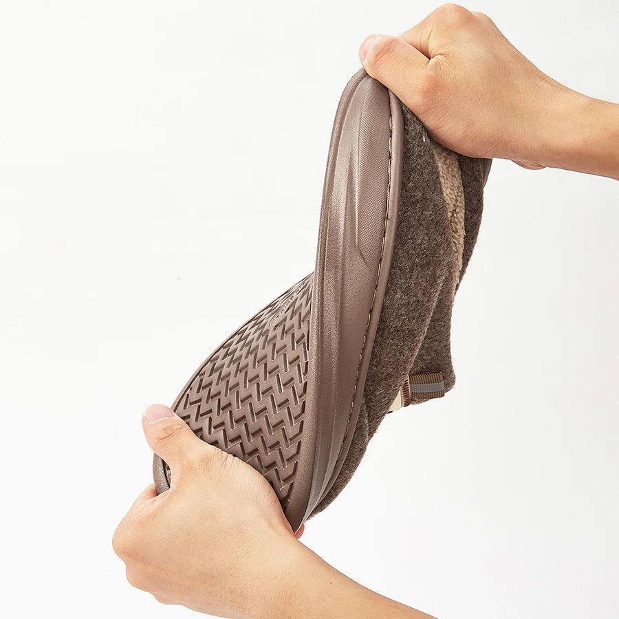 Warme Herren-Filzhausschuhe Memory-Foam