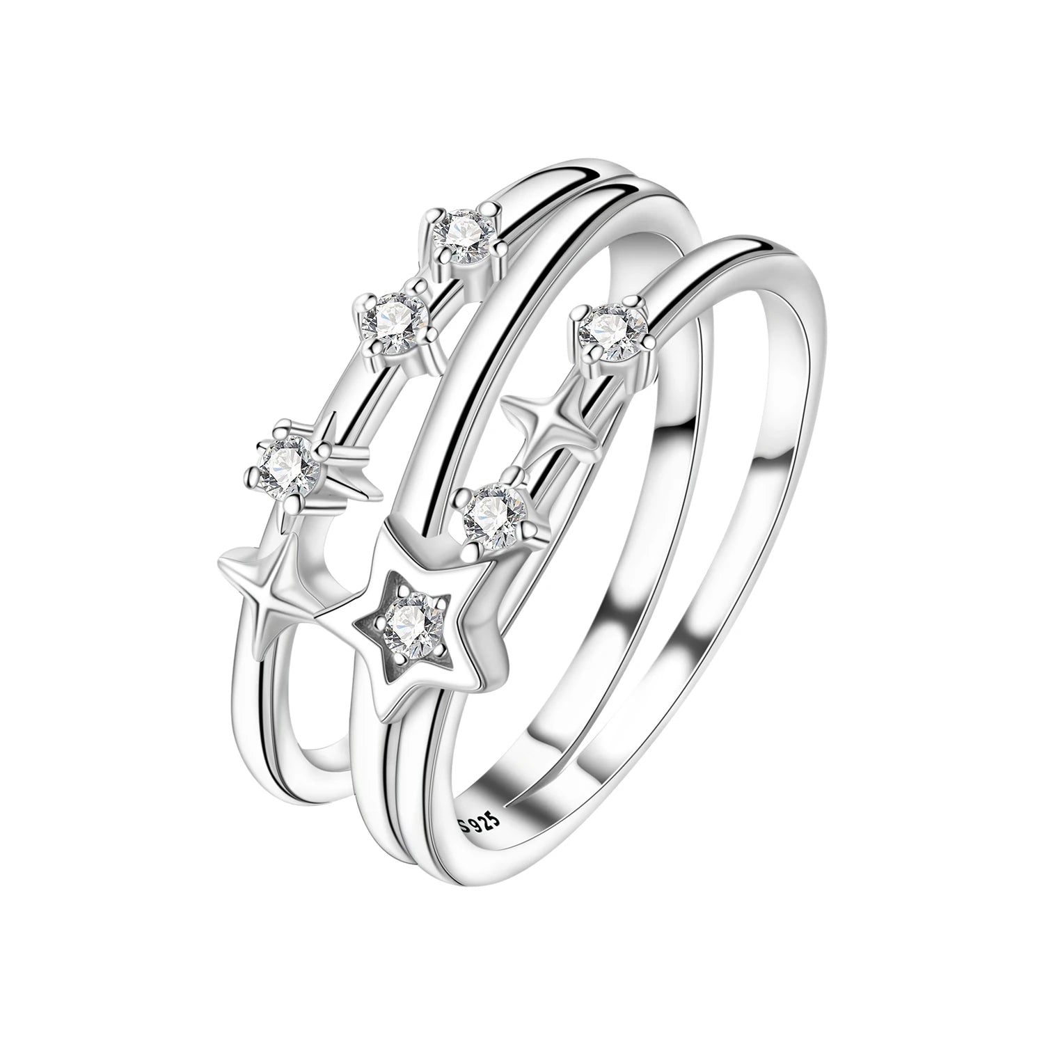 Zirkon Sternring Silber