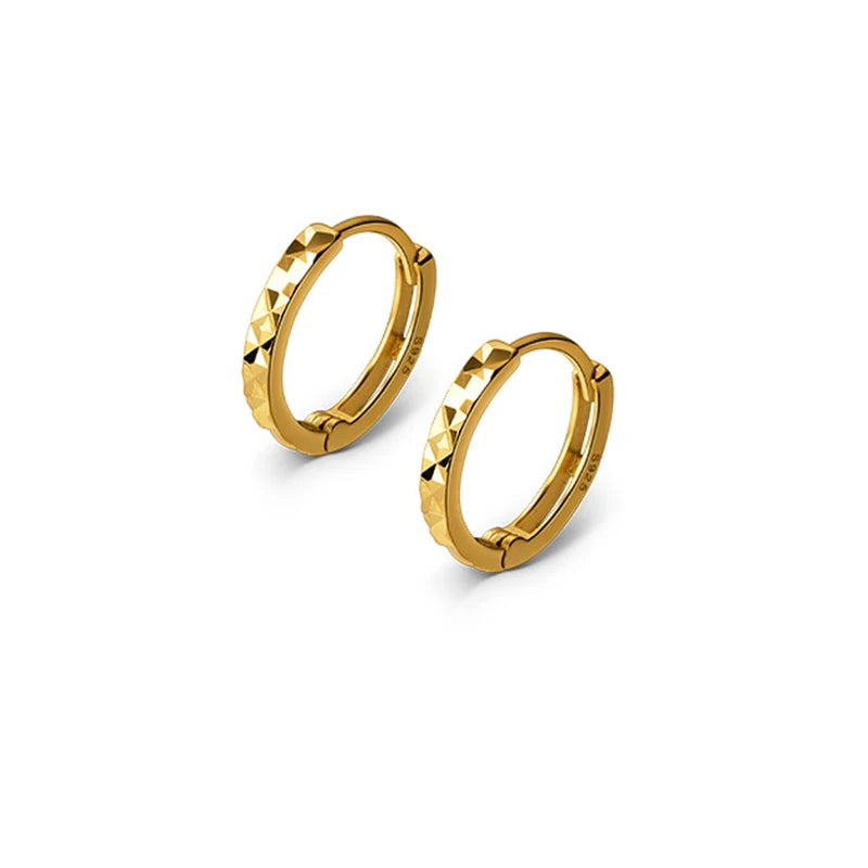 INZATT Echt 925 Sterling Silber 10/12/14 MM 18 K Runde Huggies Creolen Für Frauen Klassische feine Schmuck 2024 Trendy Sommer