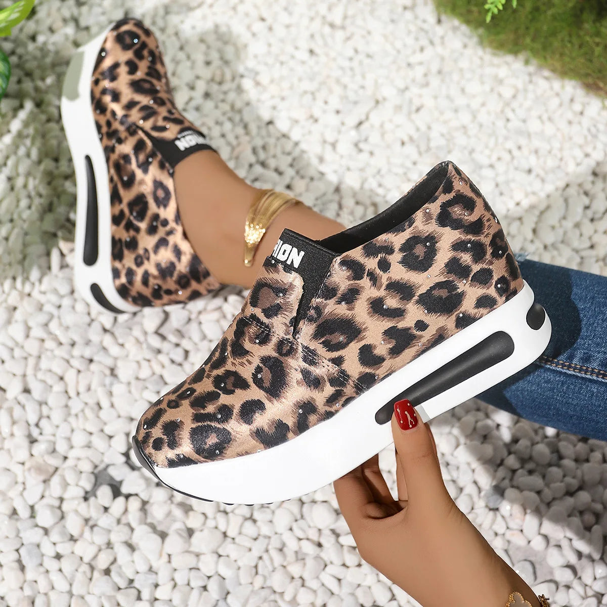 Damen Leopard Slip-On Sneaker