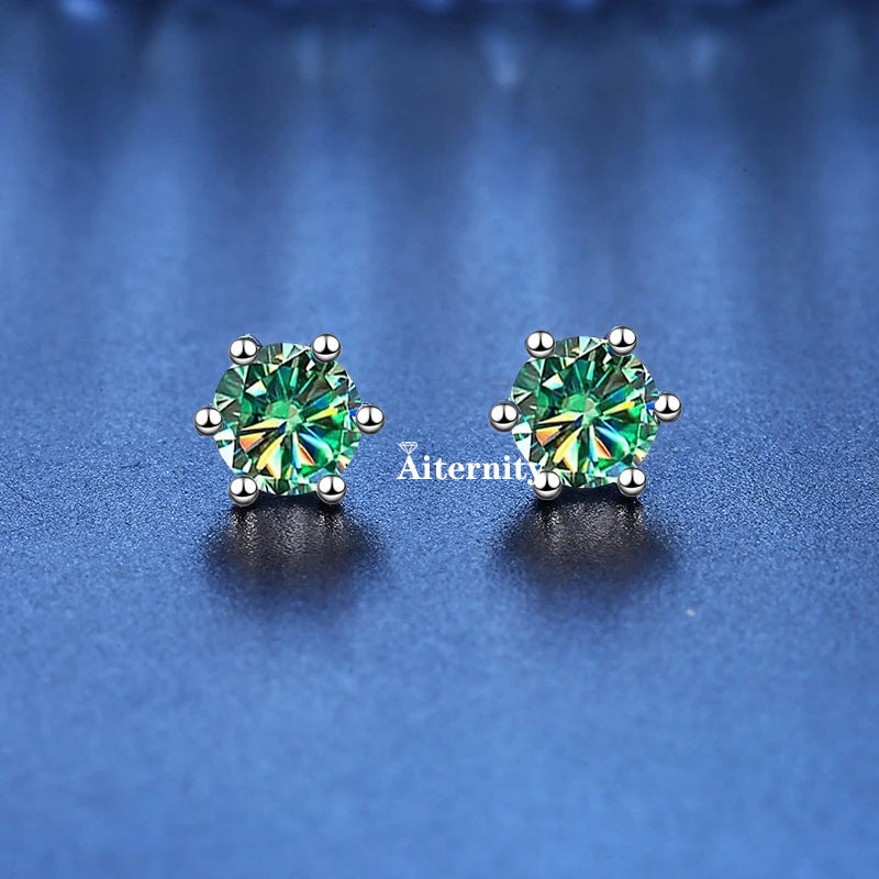 18K vergoldete Ohrringe S925 Sterling Silber D Farbe VVS1 Zirkon Ohrstecker für Frauen wie glänzend wie Diamant-Hochzeitsschmuck