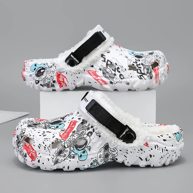 Herren Winter-Hausschuhe Plüsch & Rutschfest