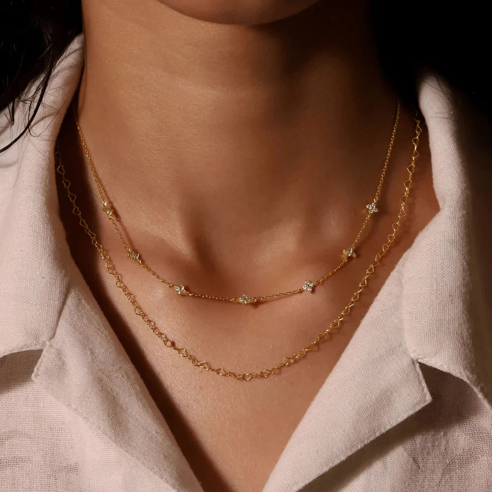 Adjutant 925 Sterling Silber Stapel Choker Kette Frauen zierliche Blume Zirkon Halskette Geometrie koreanischen Schlüsselbein Hals Schmuck Geschenke