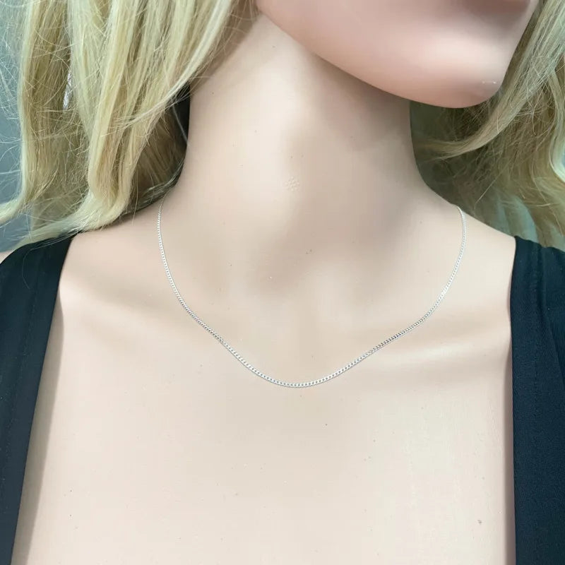 45 cm-60 cm 1,4mm Dünne 925 Sterling Silber Gelb Gold Farbe Panzerkette Choker Halskette Frauen Mädchen schmuck Kolye Collares Collier